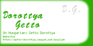 dorottya getto business card